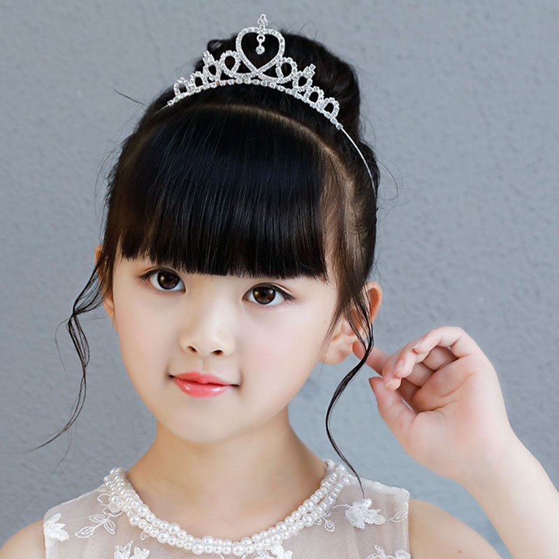 儿童饰品公主皇冠发箍女童心形配饰洋气生日表演小女孩主持人发卡