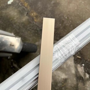 香槟金5~6mm展示柜玻璃门轨道双轨槽铝合金推拉门滑轨移门玻璃轨