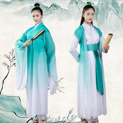 中国风古典舞服汉服梁祝舞台舞蹈服戏服古装公主服书生舞蹈服飘逸