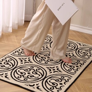 伽音法式复古玄关入户门地垫轻奢高级感鞋柜除灰圈绒门口脚垫耐脏