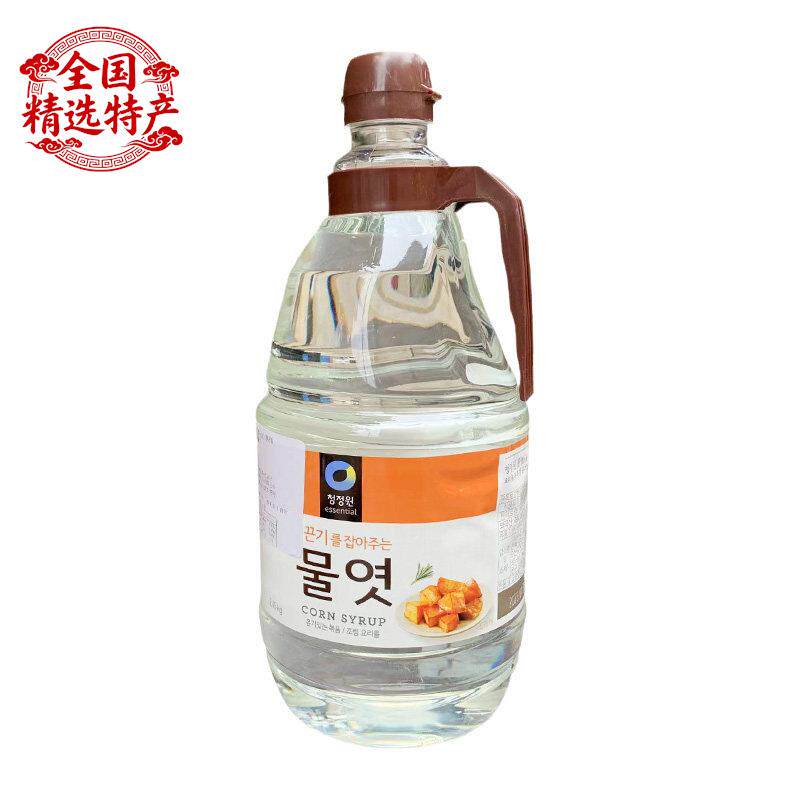 清净园玉米糖浆糖稀整箱2.45kg&times;6瓶包装韩国进口牛轧糖商用饴糖