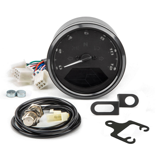 摩托车复古改装仪表CG125里程转速油表狒狒游侠液晶12Vled仪表盘