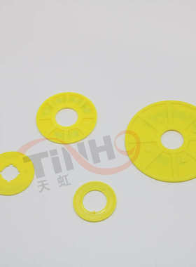 急停按钮标示牌黄色按钮牌标识警告圈 外径40/60/90mm内径16/22mm