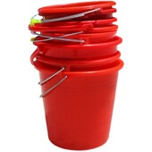 塑料水桶有盖手提加厚耐摔大容量红桶喜庆结婚家用储水洗车茶渣桶