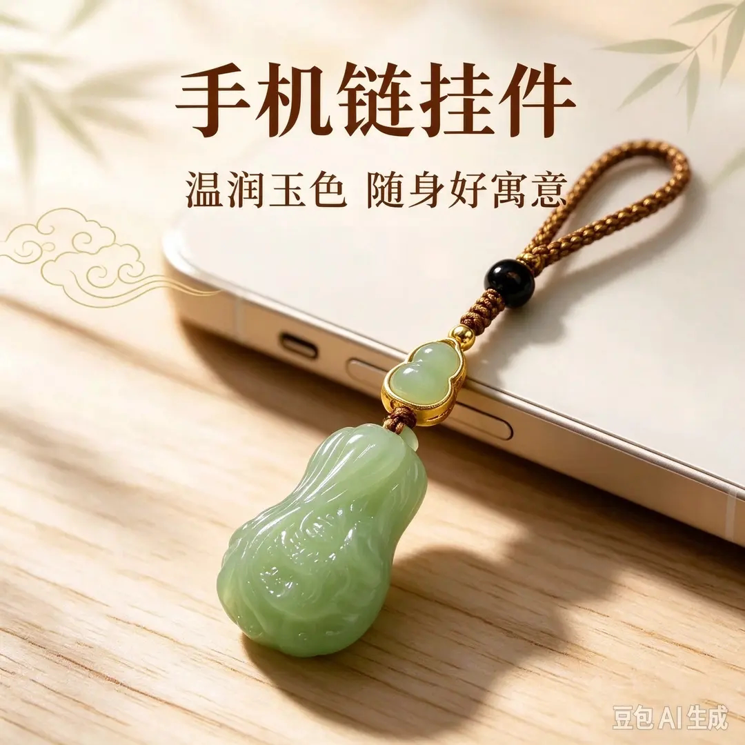白菜手机链汽车钥匙扣挂件挂饰吊坠男女diy吉祥如意汽车内饰挂件
