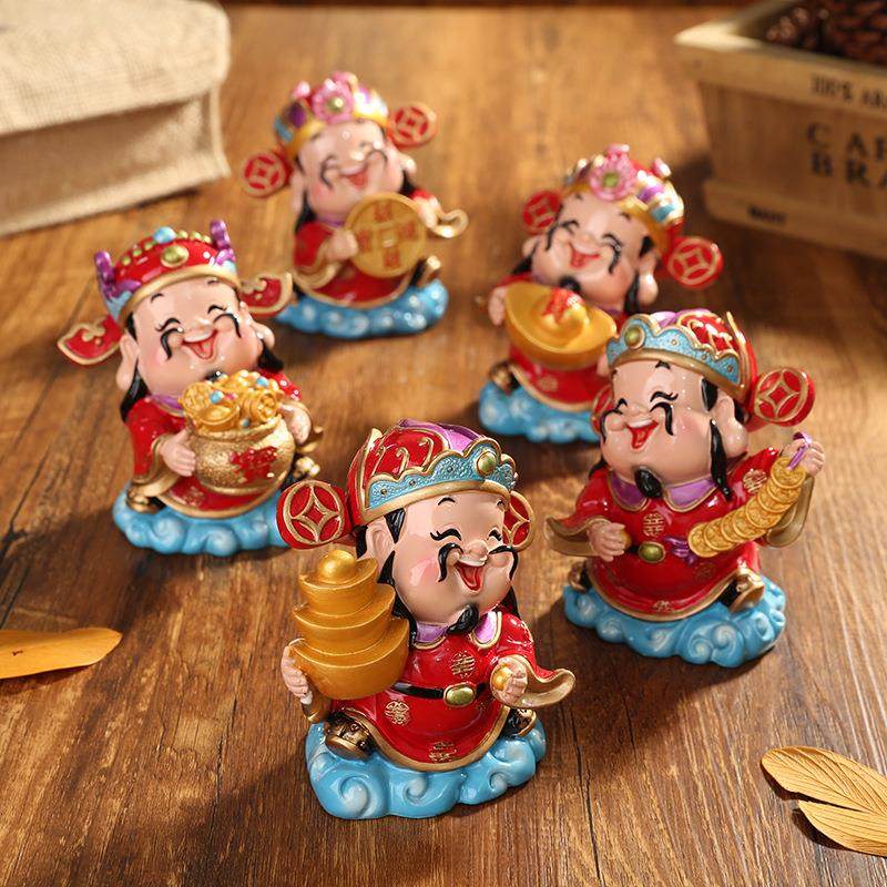 财神摆件客厅书房家用装饰工艺品活动开业收银台家居创意礼品