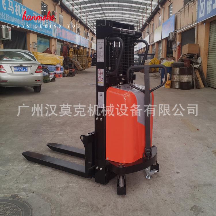 广州哪里有升高车卖2吨1.6米半电动升降车全电动液压堆高车