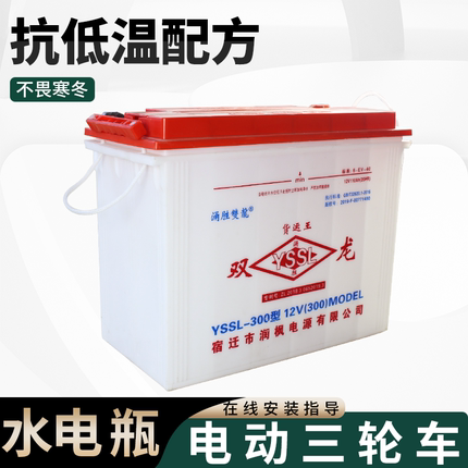 涌胜双龙电动三轮车水电瓶电池新能源三轮四轮车60v12V铅酸蓄电池