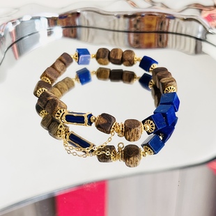 【璇姐专享】白棋楠DIY青金石手串