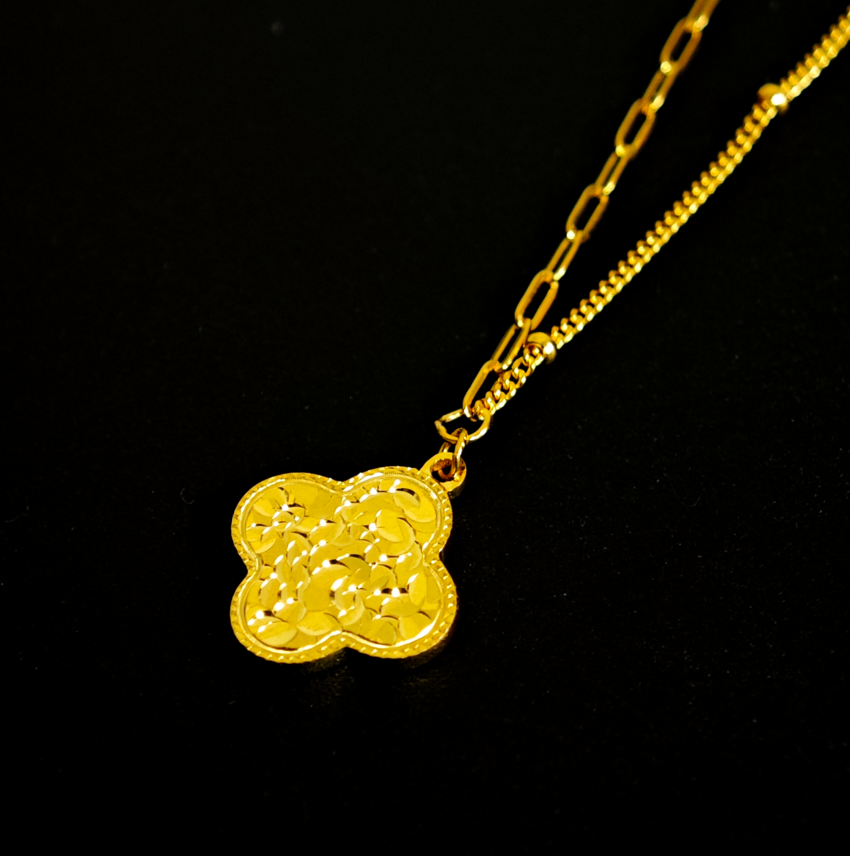 【璇姐专享】金碎冰四叶草弹簧套链,珠宝/钻石/翡翠,其他,淘宝优惠券,粉丝福利购,淘宝优惠卷