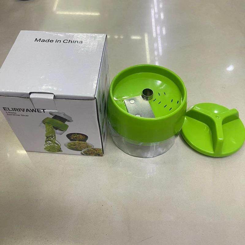 创意厨房刨丝器四合一不锈钢旋转胡萝卜黄瓜削皮切丝器切菜器跨境