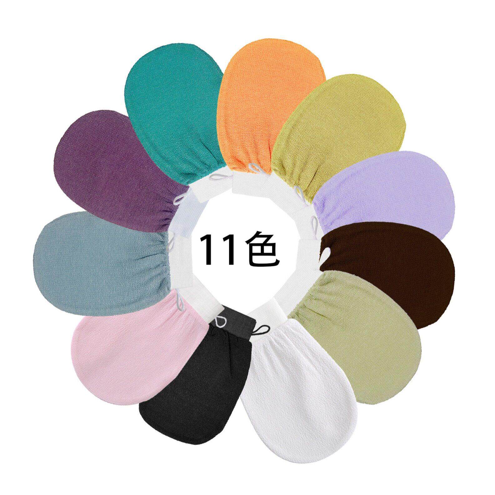 150D 中细砂粘胶纤维仿丝绸搓澡手套洗澡巾神器不伤皮肤专用搓泥