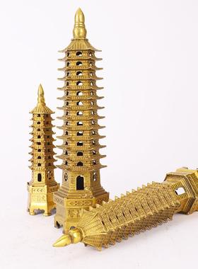 厂家 黄铜13层文昌塔摆件9层十三层办公室桌书房装饰