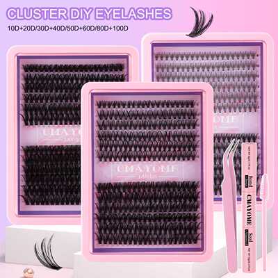 假睫毛热销10D-100D假眼睫毛混合装D曲欧美风False Eyelashes