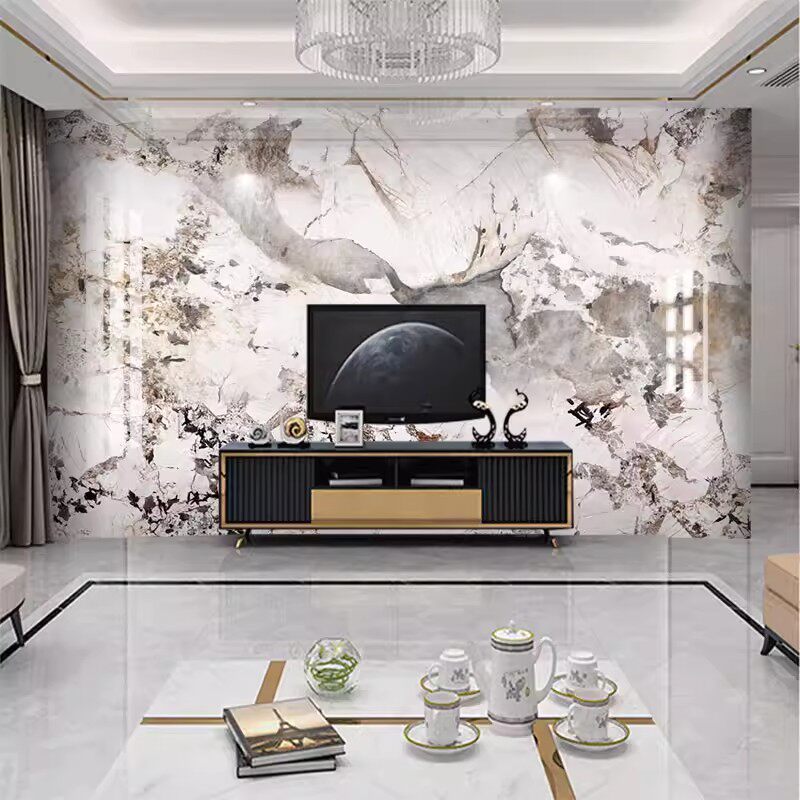 碳晶板电视背景墙仿大理石木饰面板竹木纤维集成墙板墙面装饰扣板