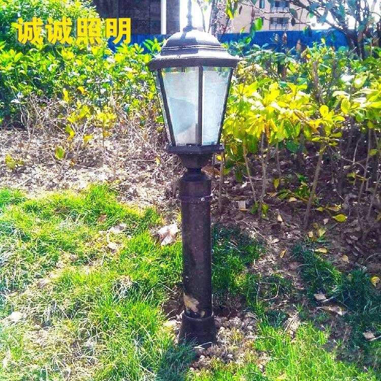 户外欧式六角LED草坪灯小区花园景观庭院灯防水复古路灯直销
