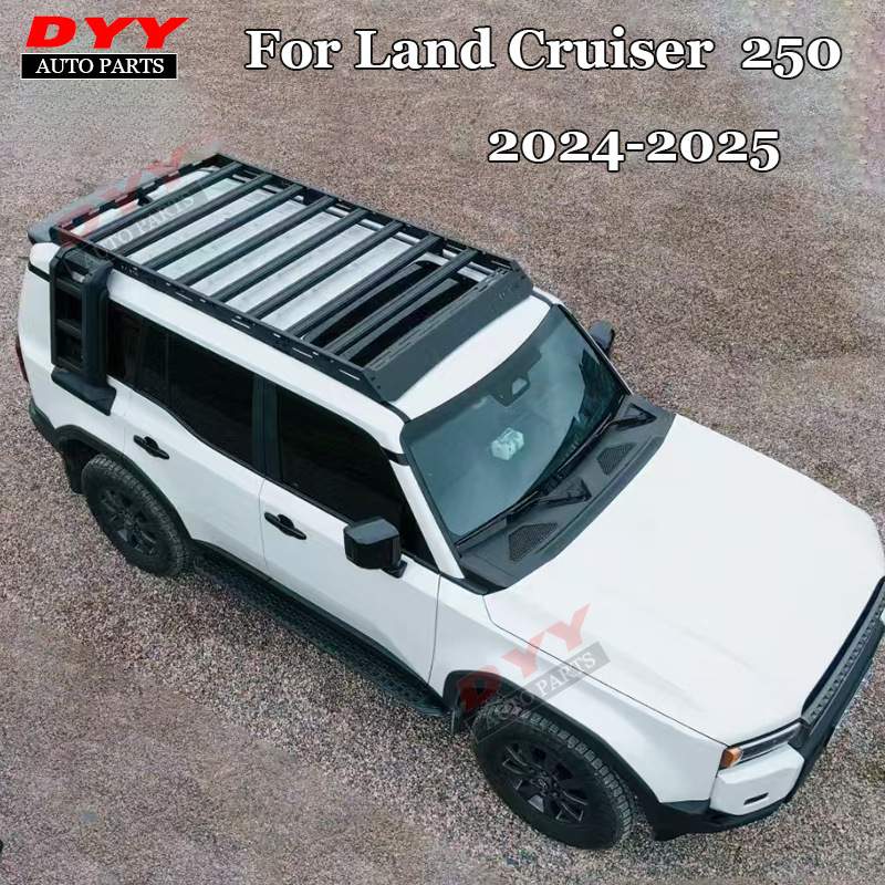 适用于新款普拉多车顶平台爬梯LC250行李架书包霸道改装行李框