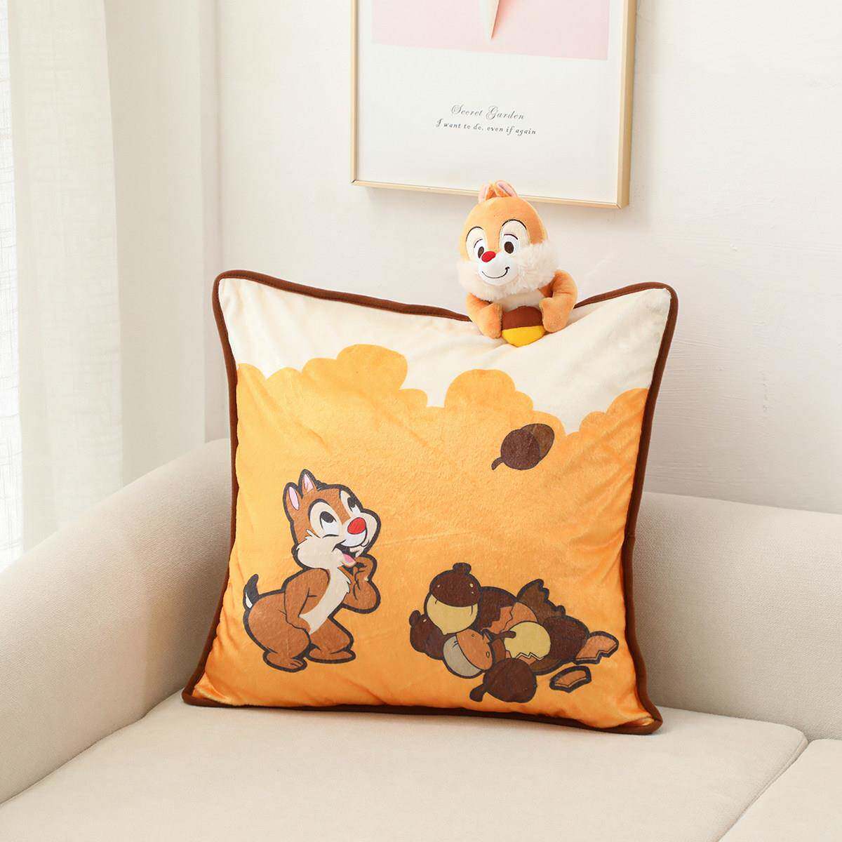 可爱花栗鼠抱枕奇奇蒂蒂毛绒玩具玩偶女生沙发靠垫靠垫挂件公仔