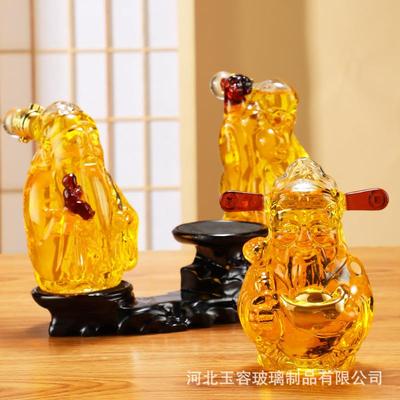 新款直销高硼硅福禄寿玻璃造型人参泡酒瓶空瓶子客厅摆设工艺艺术