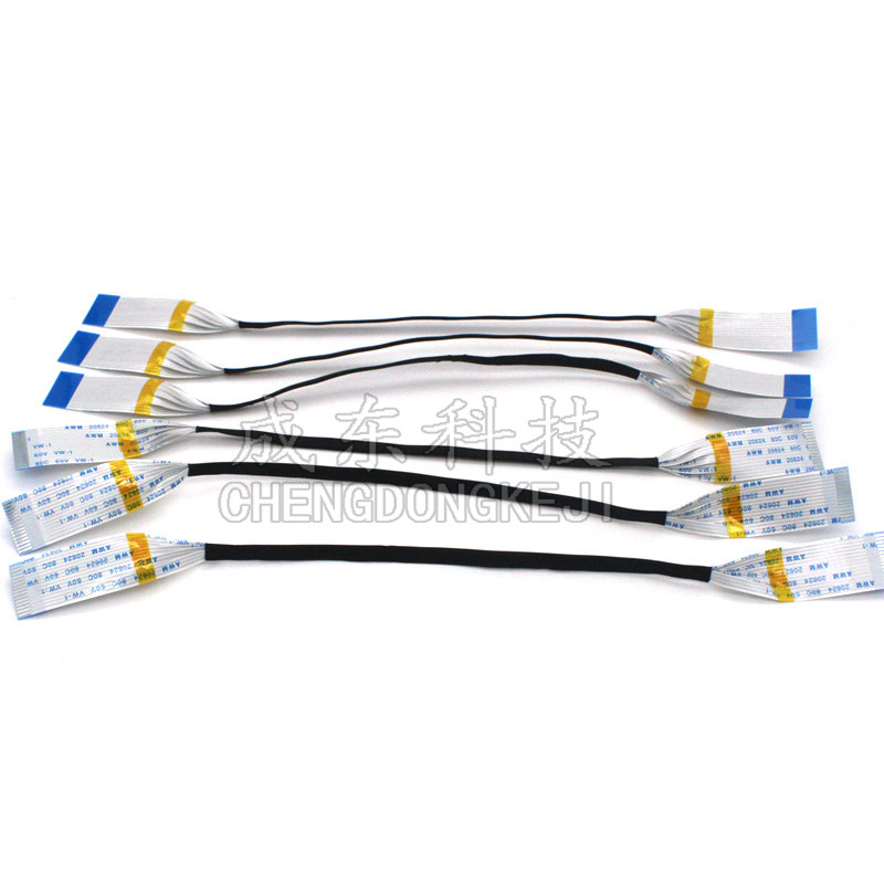 fpc/ffc软排线0.5p间距22p24p26p30p40分股包醋酸胶布扁平排线包