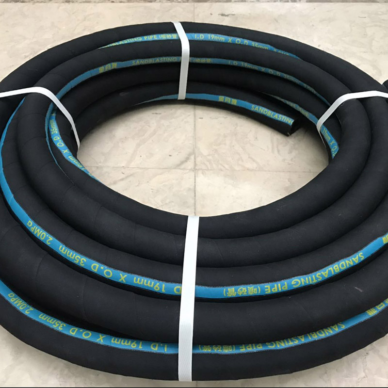 金月雅高压超耐磨喷砂管船厂专用喷砂机除锈喷砂枪软管冲沙橡胶管