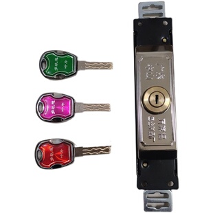 卷门锁中间开家用卷拉门锁卷帘门锁卷闸门锁通开一把钥匙开多把锁