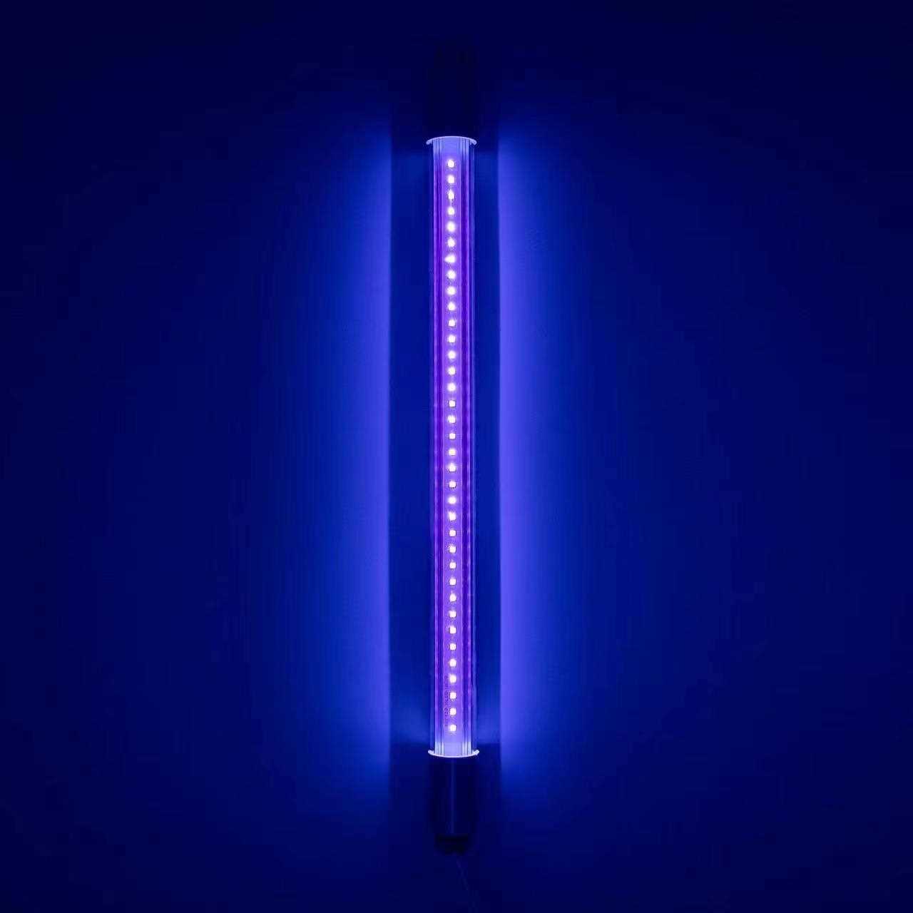 T8诱蚊灯管UVA诱虫led灯管UV紫外220V紫光365nm灯管石英玻璃