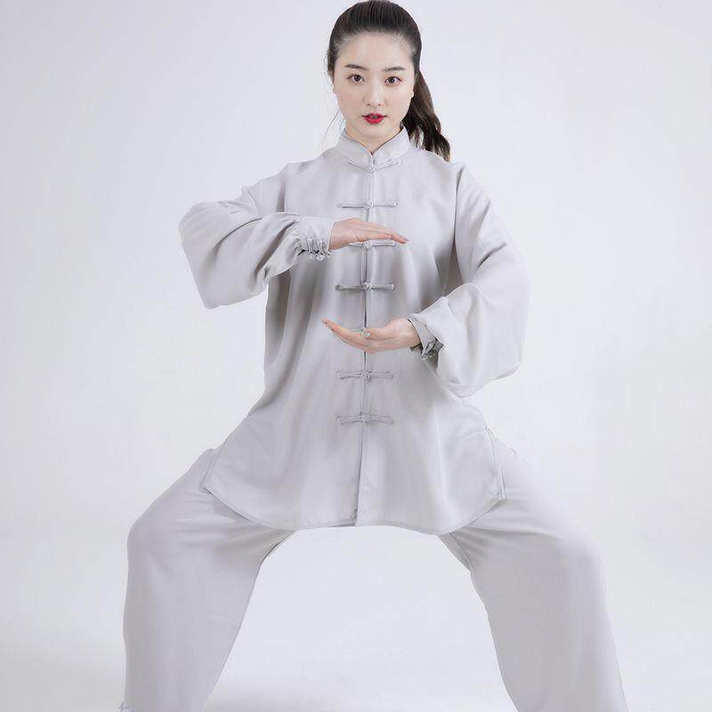 春秋太极服女棉加丝晨练太极拳练功服男团体武术比赛表演服装