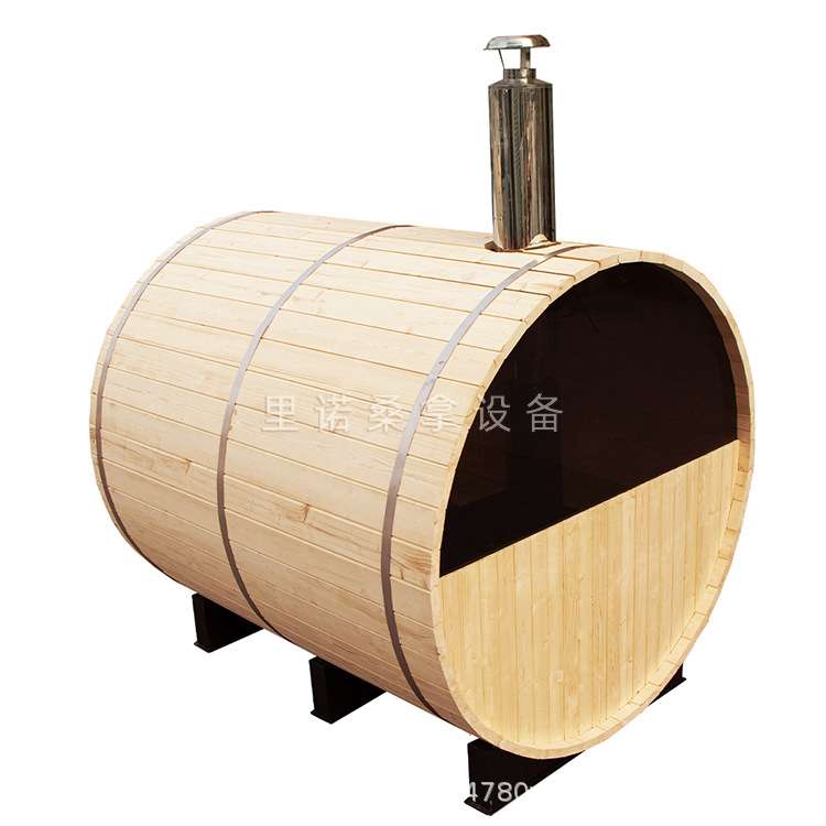 2021新款家用室外松木制作桑拿房配有烧柴炉和桑拿配件4人用