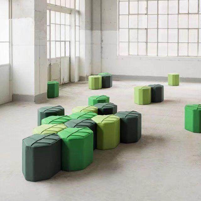 创意空间设计师个性家具树叶墩布艺简约休闲造型矮凳道具沙发凳