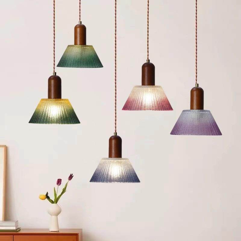 日式复古餐厅吊灯饭厅餐桌吧台灯中古南洋风卧室床头灯玻璃灯具