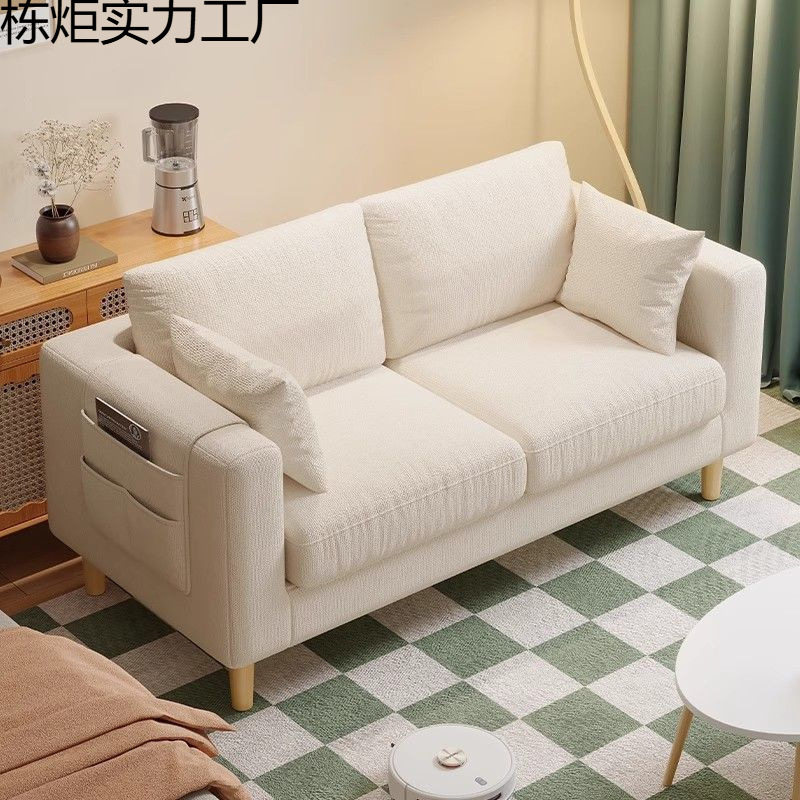 布艺沙发客厅2025新款单人豆腐块简约现代出租房双人小户型沙发椅