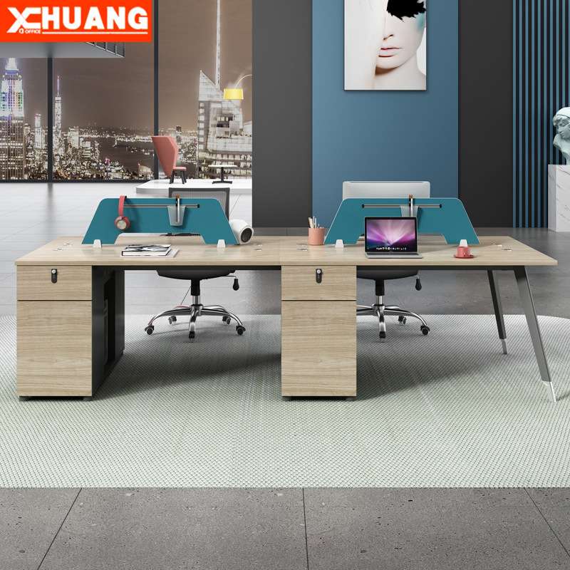 职员办公桌子办公室员工卡座4人6人工位屏风隔断财务办公桌椅组合