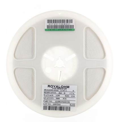 1210贴片电阻精度1%全系列阻值0R~10M1R100R1K3K34K710K1M