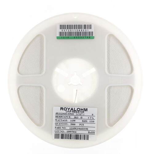 1210贴片电阻精度1%全系列阻值0R~10M1R100R1K3K34K710K1M