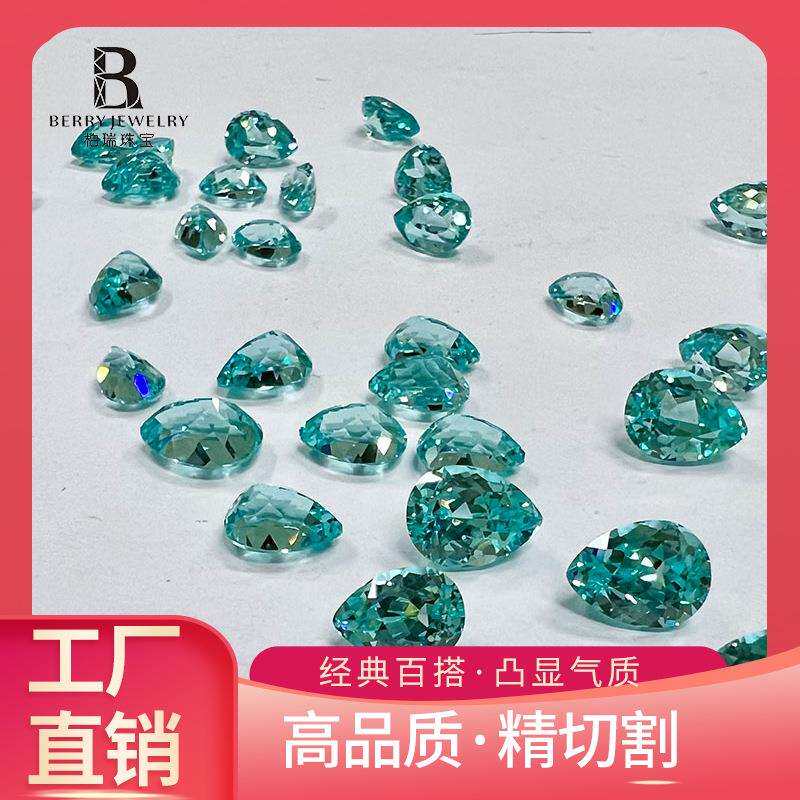 培育帕拉伊巴裸石梧州人工宝石圆形心形肥方长方提拉法钇铝石榴石