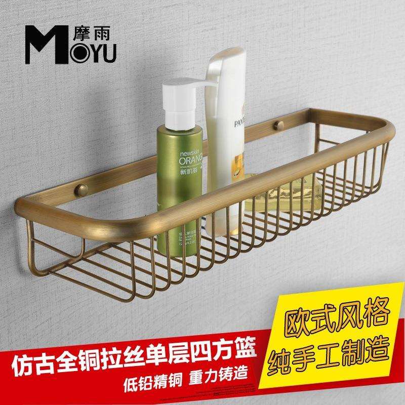 全铜超厚单层网篮欧式仿古网篮置物架
