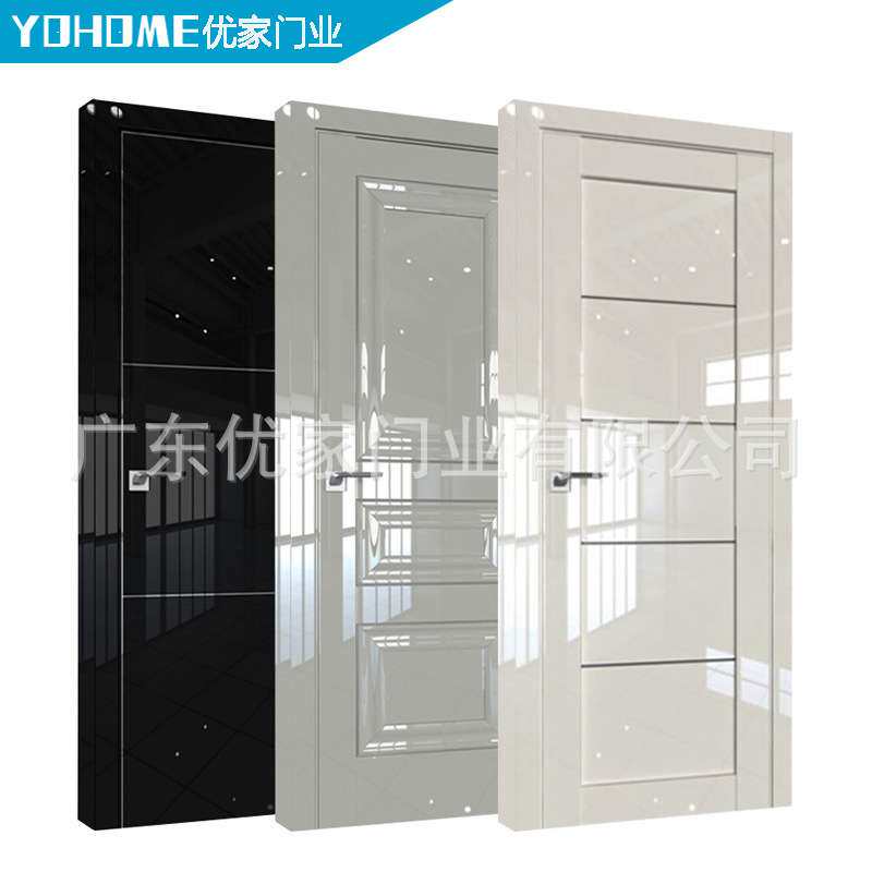 木门烤漆MDF HDF房间门高端高光钢琴漆室内门隔音卧室门