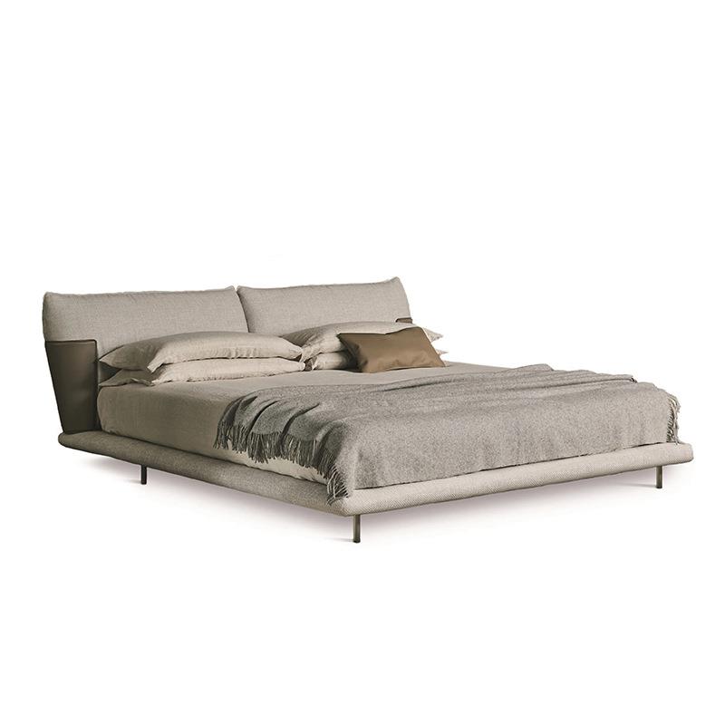 现代简约Blend布艺床意式极简设计师小户型主卧布艺床双人软靠床