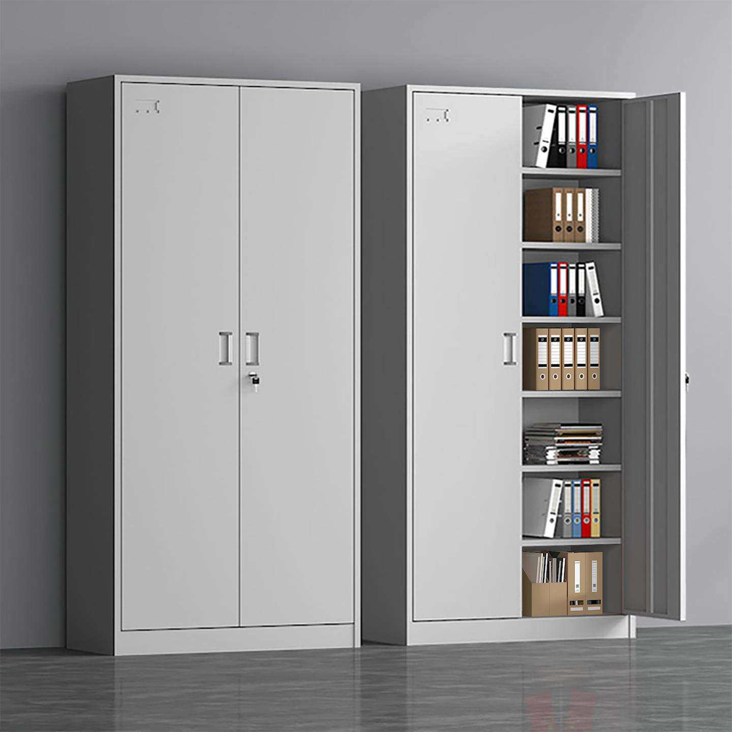 会计凭证柜钢制文件资料档案柜办公室带锁铁皮书柜落地储物柜柜子