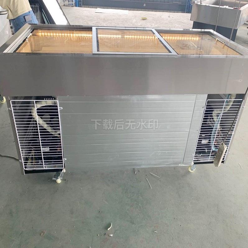 冰鲜水果捞海鲜冷冻展示柜卧式冰台卤菜熟食串串商用不锈钢保鲜柜