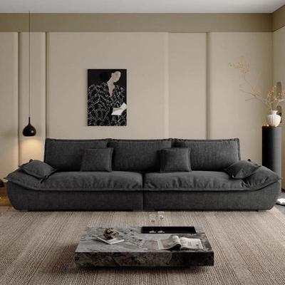 意式奶油风雪尼尔绒帆船布艺沙发出租房小户型客厅超宽大坐深沙发