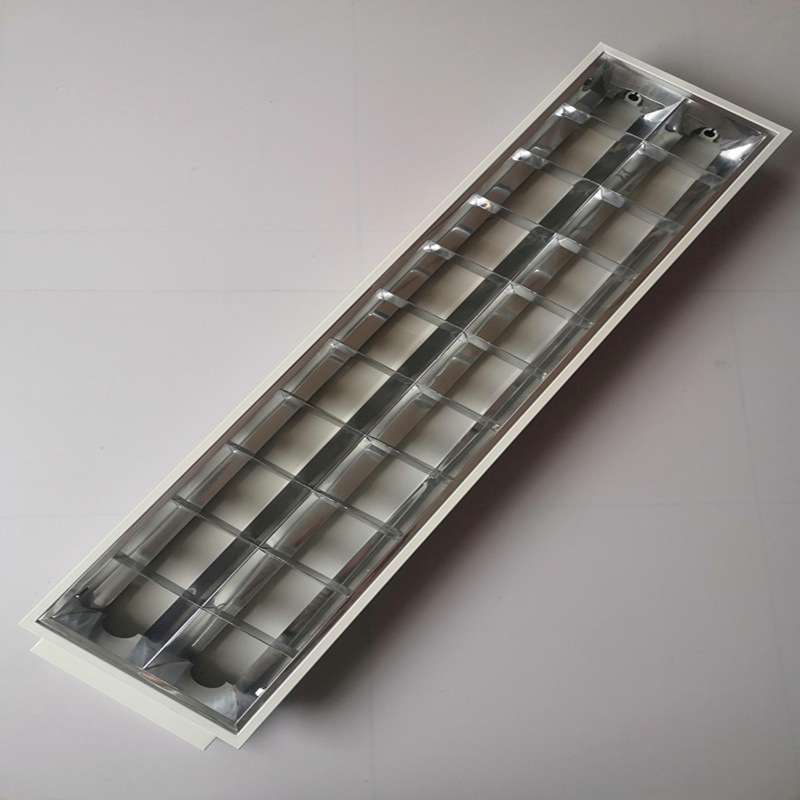 格栅灯哑光亮光300*1200mm明装嵌入式36w18w双管T8格栅灯盘