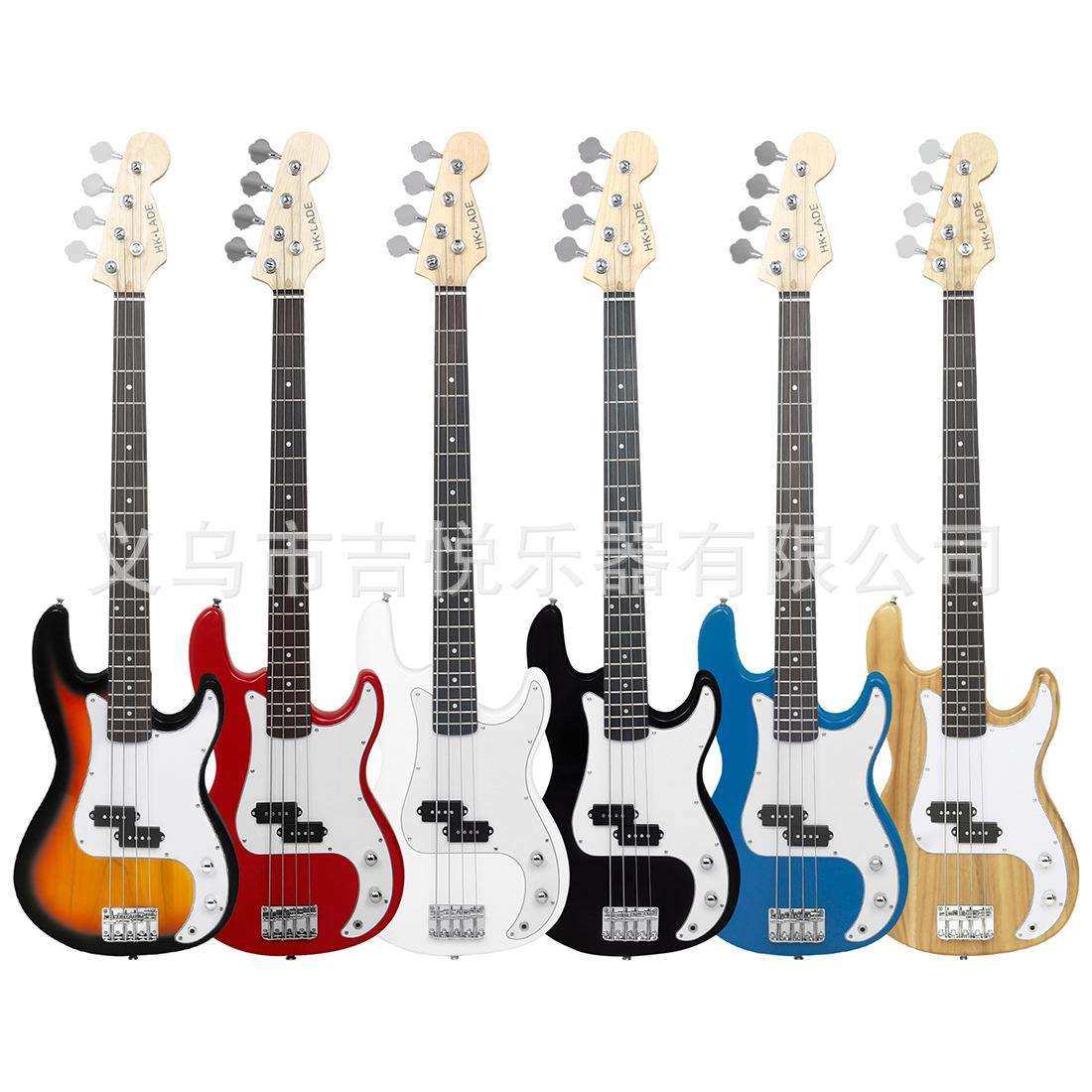 HK.LADE电贝司四弦电贝斯套装低音吉他儿童初学演奏摇滚贝斯BASS