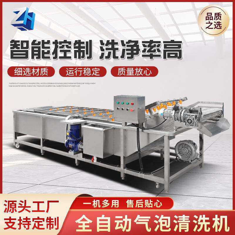 大型商用气泡清洗机净菜加工清洗机全自动蔬菜水果清洗机