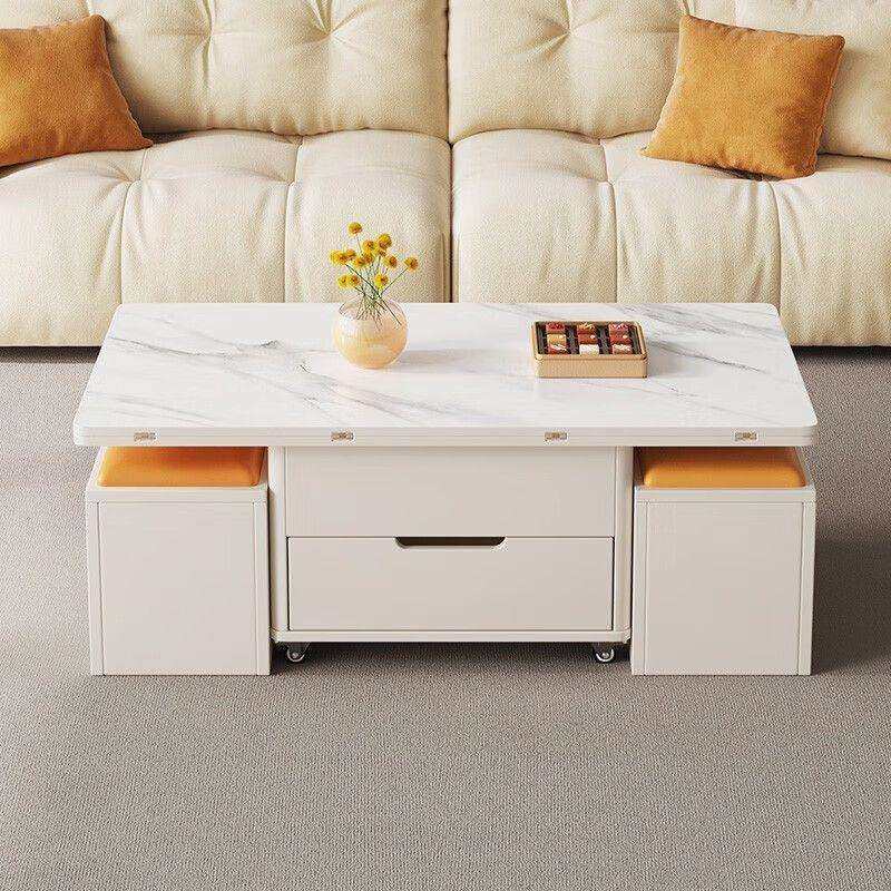 现代简约升降茶几小户型客厅家用变形茶桌餐桌两用多功能折叠家具