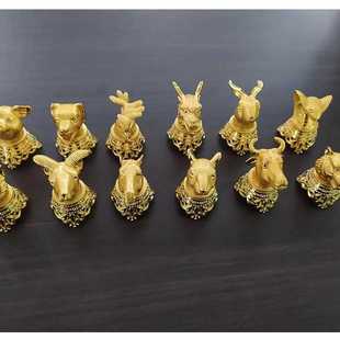 十二生肖套装 圆明园金属兽首厂家镀金酒杯配件新款 创意纪念品