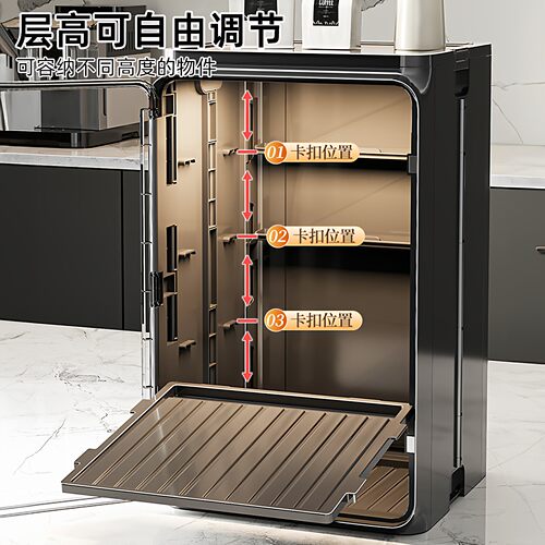 杯子收纳置物架桌面高级感轻奢茶杯水杯架防尘多层茶具沥水收纳盒