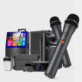 万能无线话筒一拖二麦克风手持户外拉杆音响家用KTV唱歌功放通用