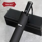 PARACHASE全自动直径135cm三折叠雨伞男士 商务超大号加固加厚抗风